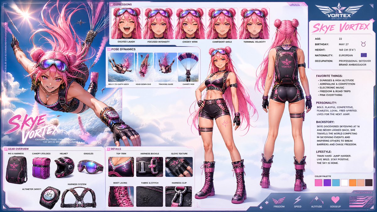 Anime Character Concept Sheet