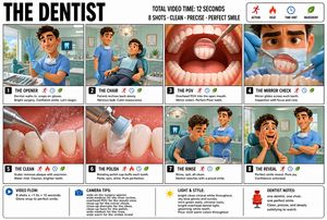 Dentist Storyboard Infographic AI image template preview