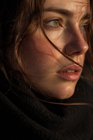 Golden Hour Close-Up Portrait AI image template preview