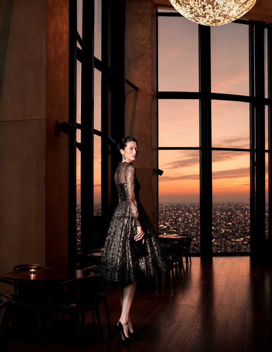 Skyscraper Restaurant Fashion Editorial
