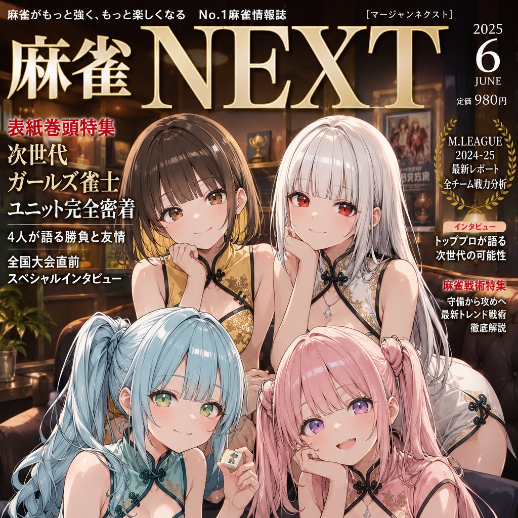 Anime Mahjong Magazine Cover