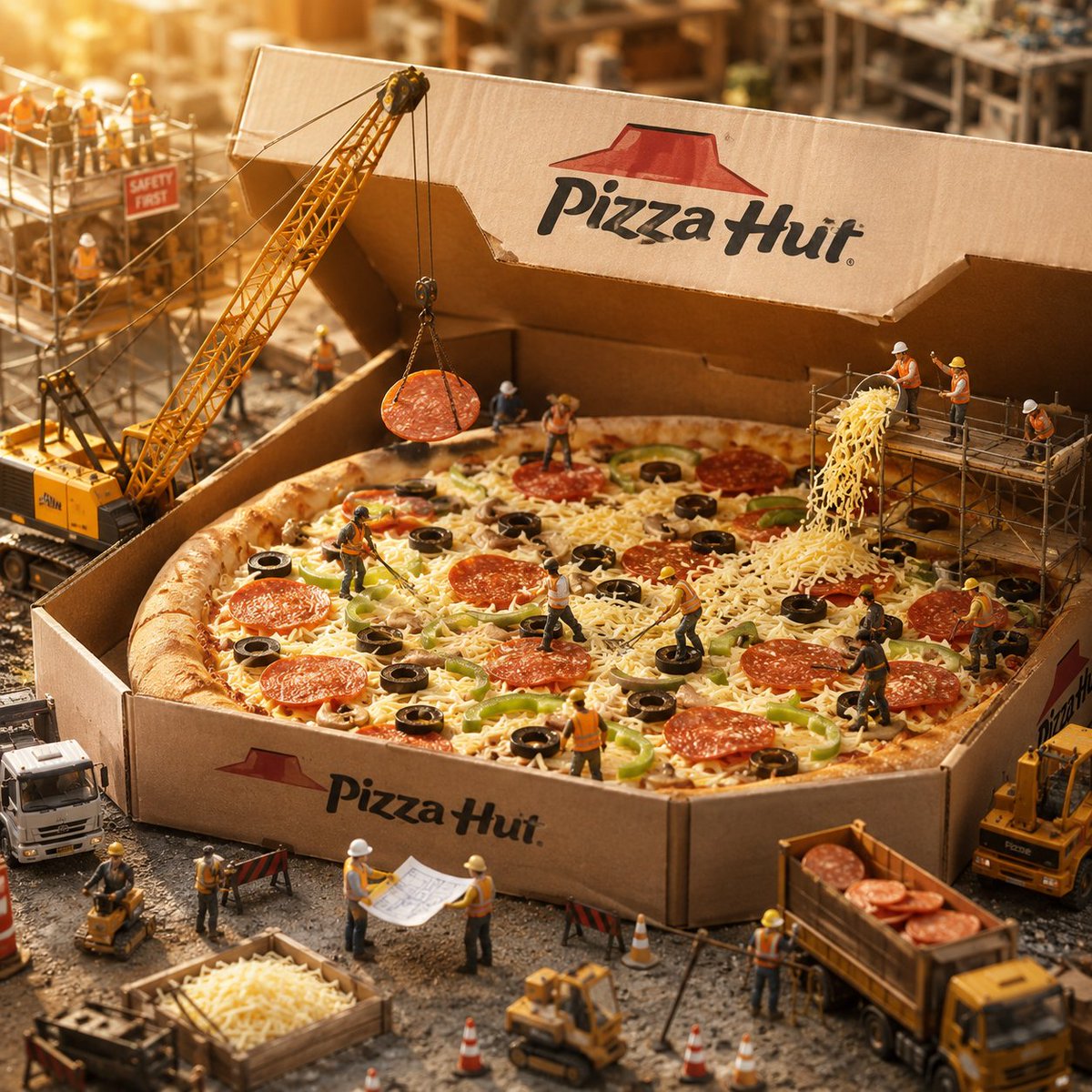 Sample output image for Miniature Pizza Construction Site
