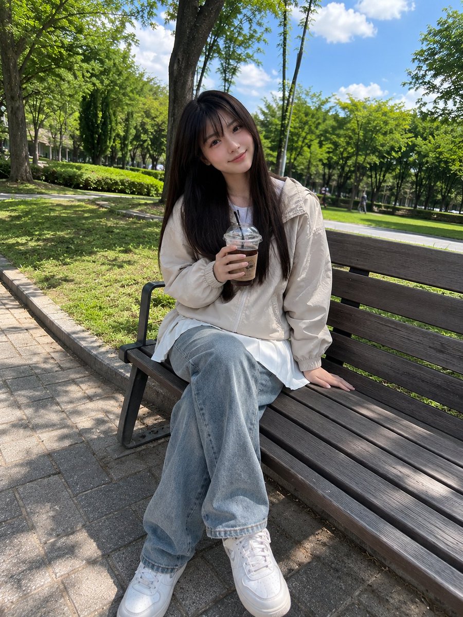 Japanese Girl Park Snapshot