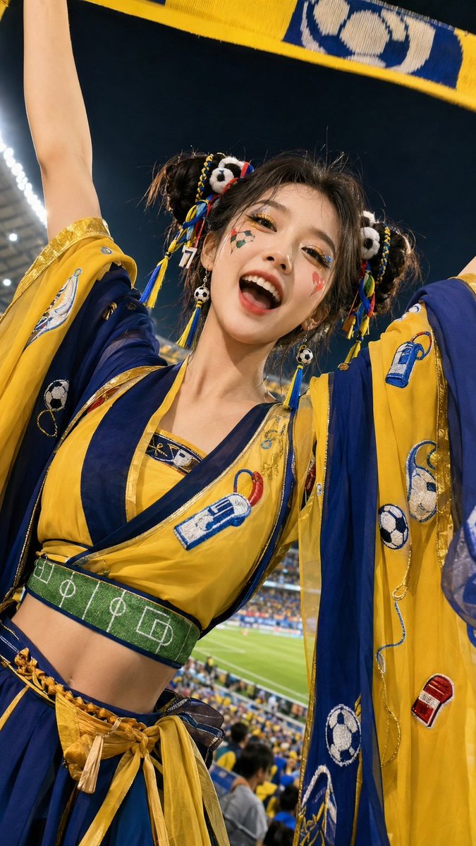 World Cup Ancient Style Japanese Girl Portrait
