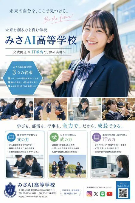 Japanese High School Brochure Design