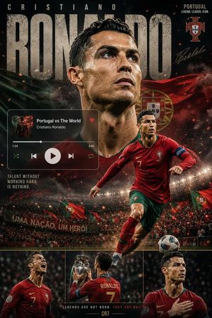 Premium Football Legend Poster AI image template preview