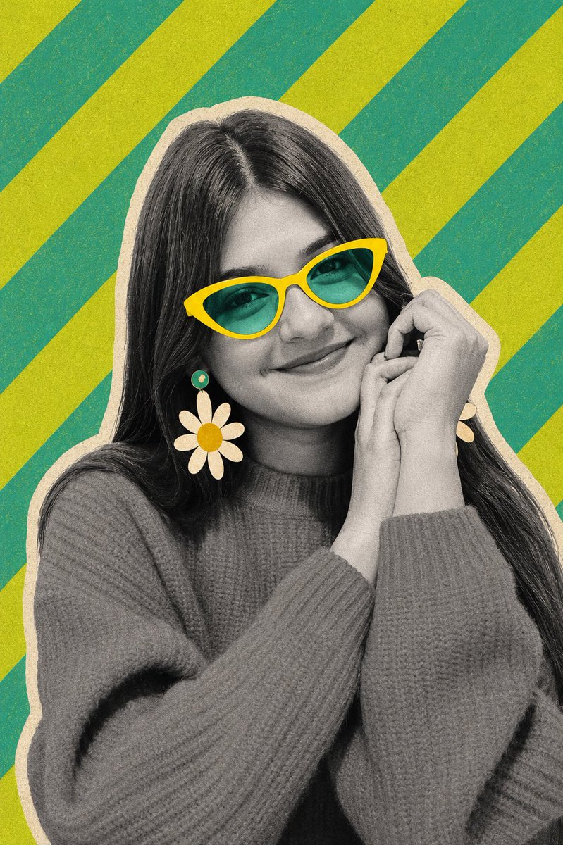 Retro Pop-Art Collage Portrait