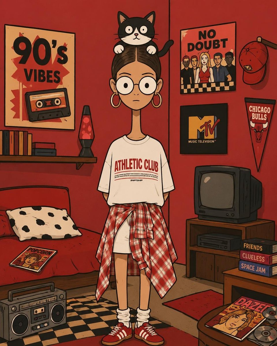 Bizarre Geometric Cartoon Portrait