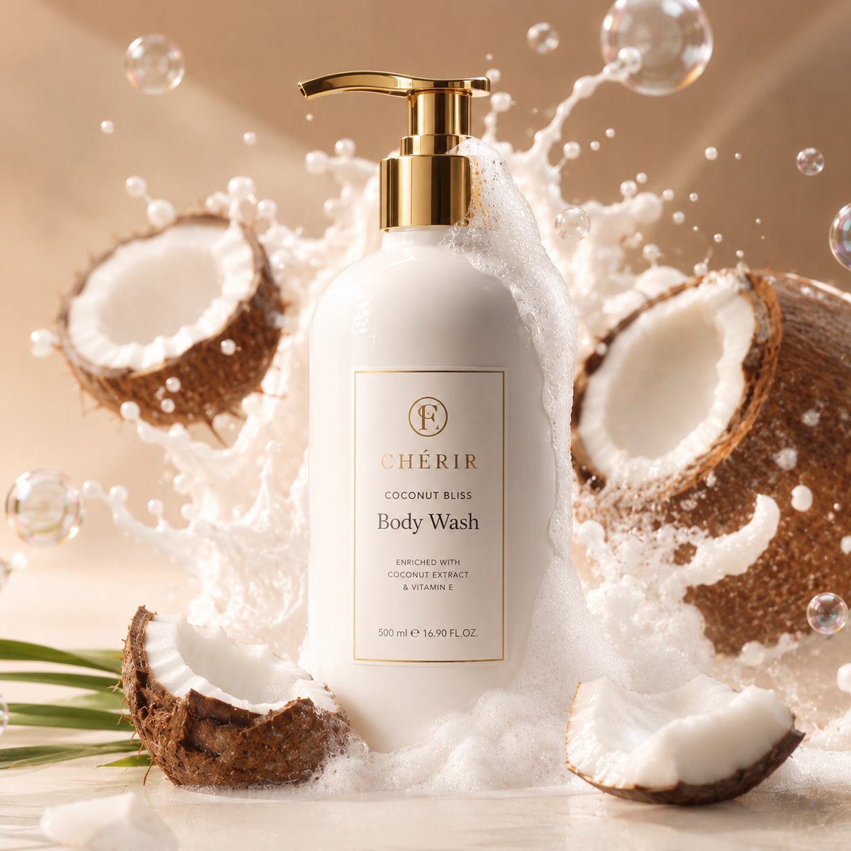 Premium Coconut Skincare Product Shot