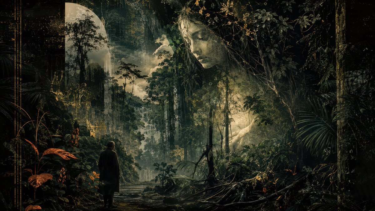 Dark Romantic Jungle Letter Scene