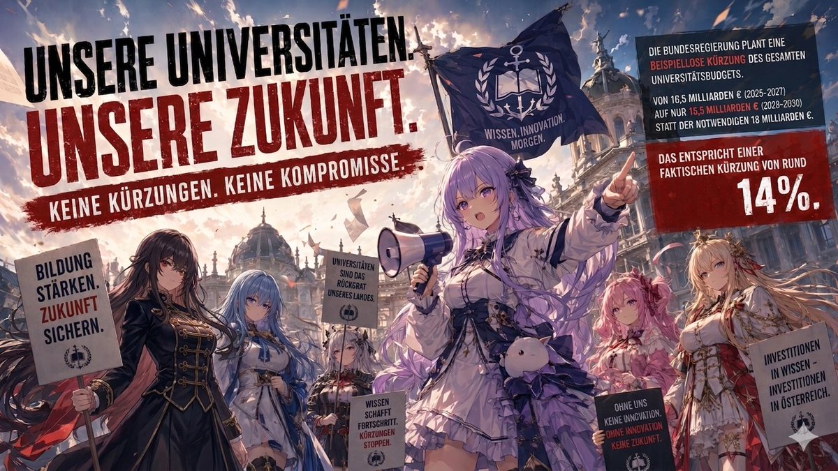 Anime University Protest Poster