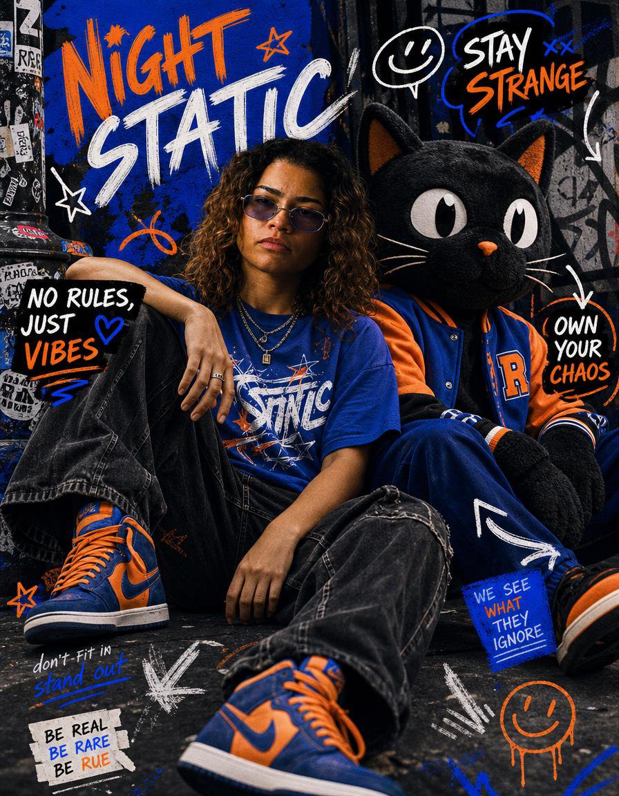 Night Static Streetwear Cover