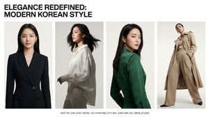 Modern Korean Fashion Editorial Board — Goal: Create a minimalist fashion editorial presentation board for a modern Korean style campaign.…