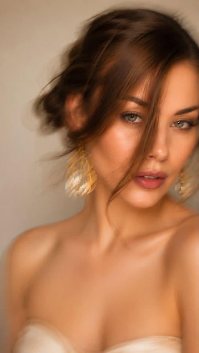 Romantic Glamour Gold Jewelry Portrait