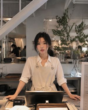 Realistic Restaurant Employee Lifestyle Photo AI image template preview