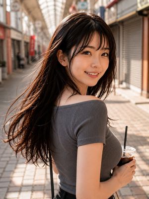 Candid Arcade Street Portrait AI image template preview