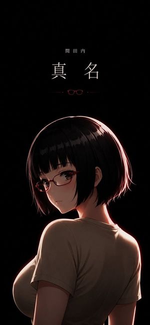Dark Anime Mystery Portrait Poster AI image template preview