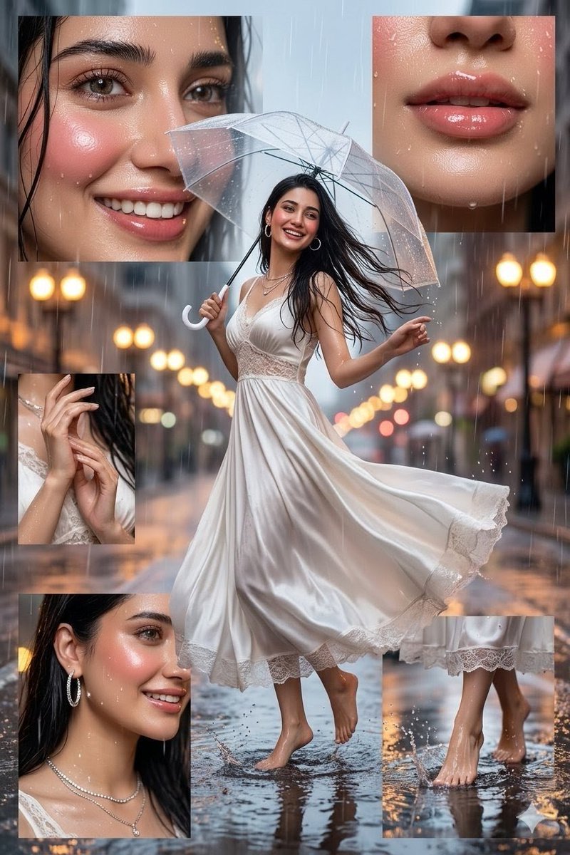 Rainy Monsoon Fashion Collage