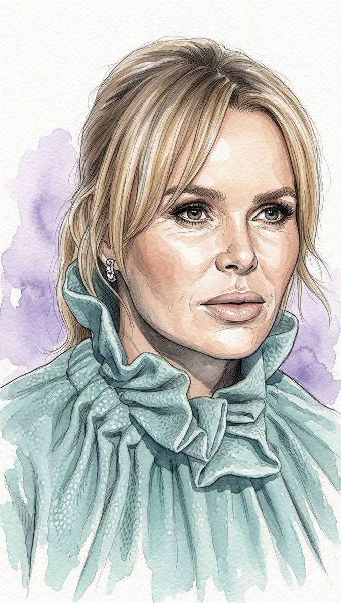 Sample output image for Editorial Watercolor Portrait Illustration