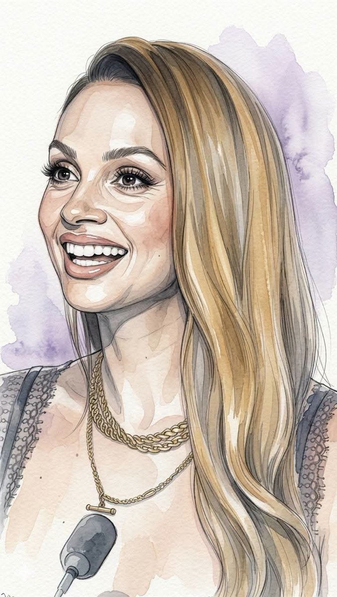 Editorial Watercolor Portrait Illustration 4