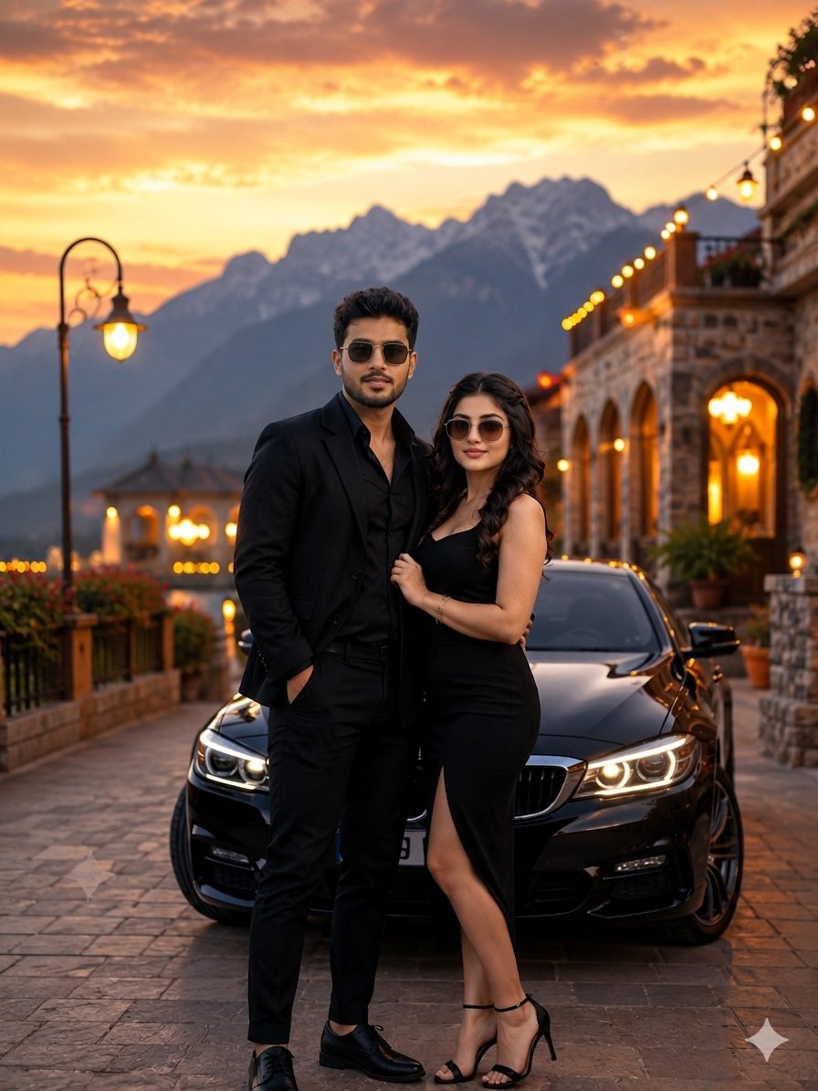 Sample output image for Fashion Photography Couple with Luxury Car