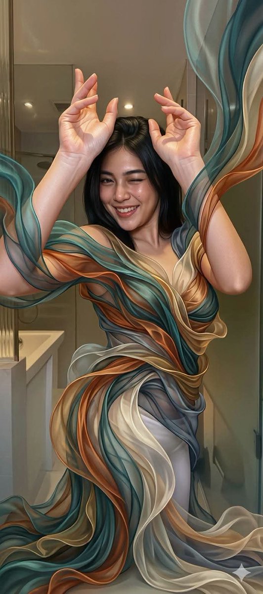 Sample output image for Neo-Organic Textile Portrait Illustration