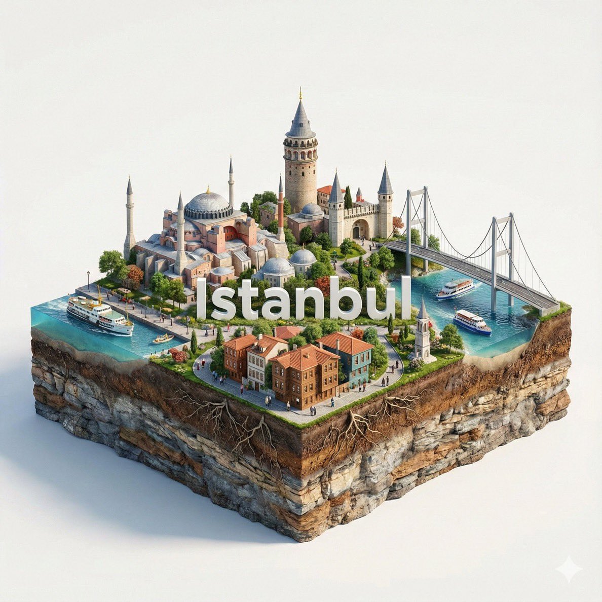Sample output image for 3D Miniature City Diorama