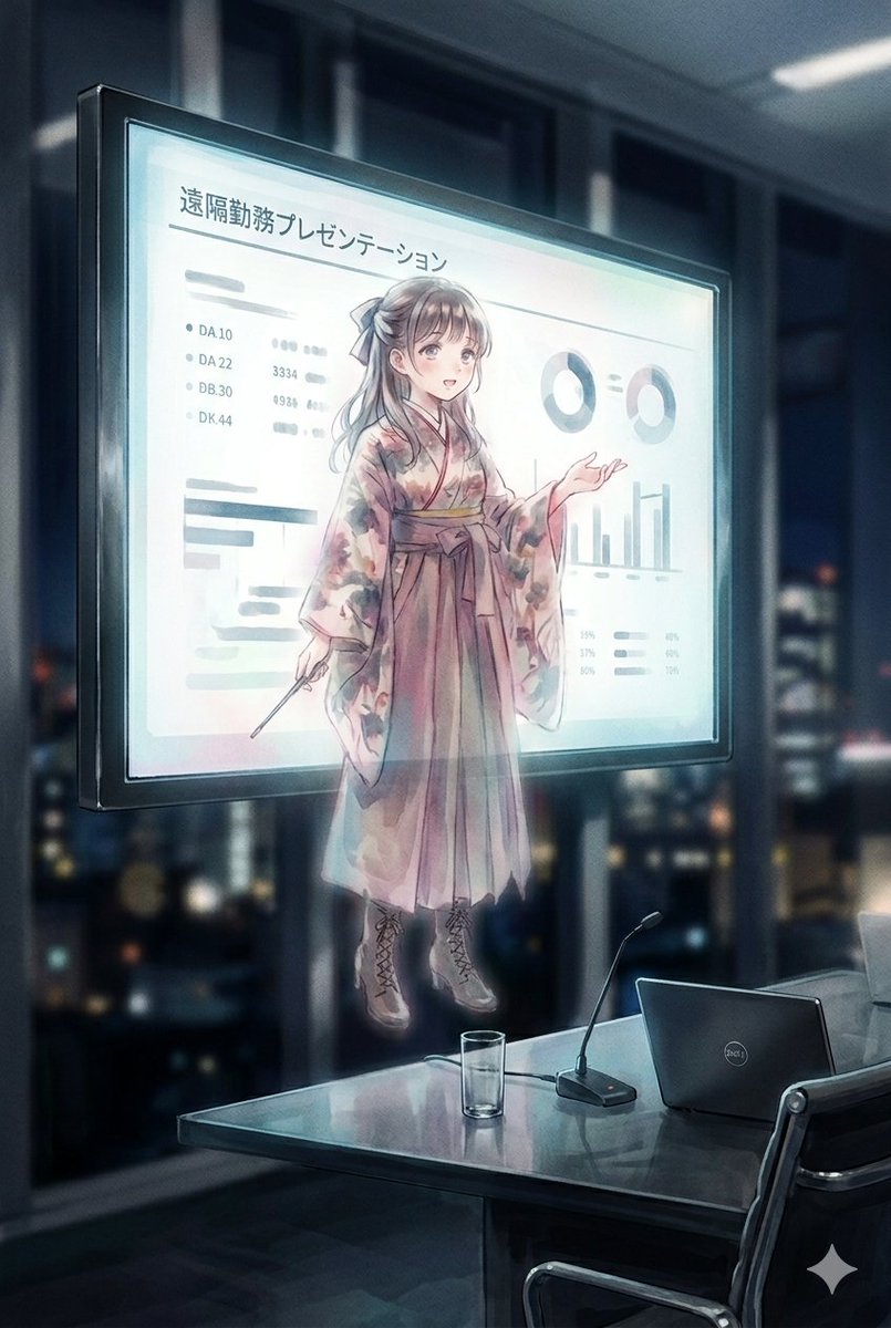Sample output image for Taisho Romance Girl Presentation Revised