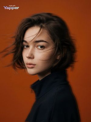 Cinematic Editorial Portrait with Motion Blur AI image template preview