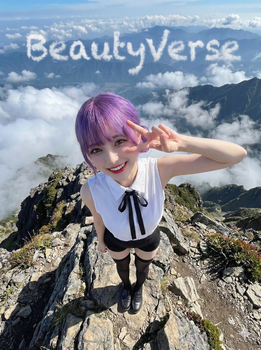 Bird's-Eye View Mountain Summit Portrait