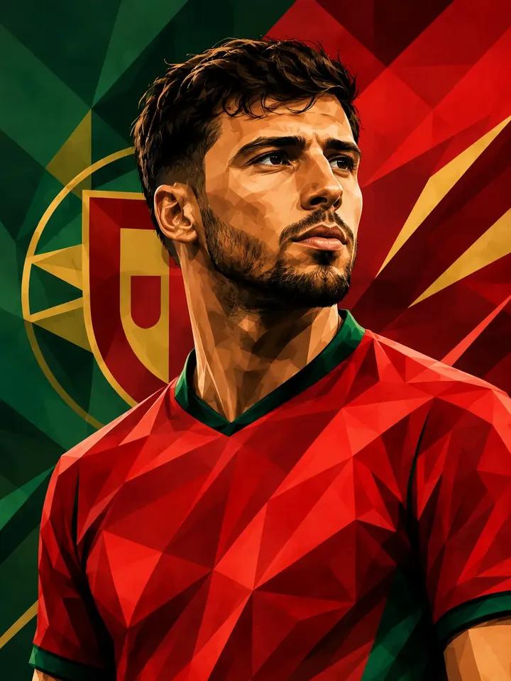 Low Poly Football Player Illustration