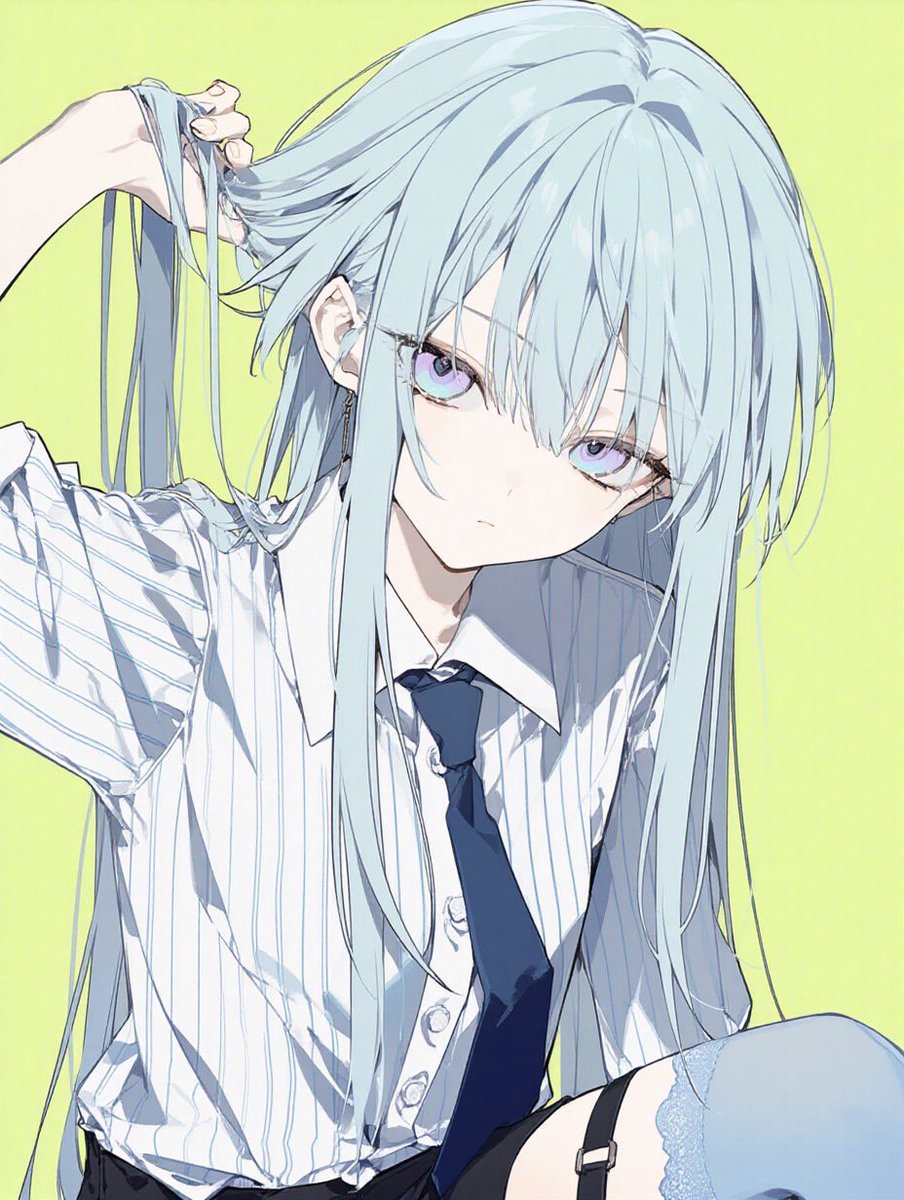 Silver-Haired Anime Character Close-Up