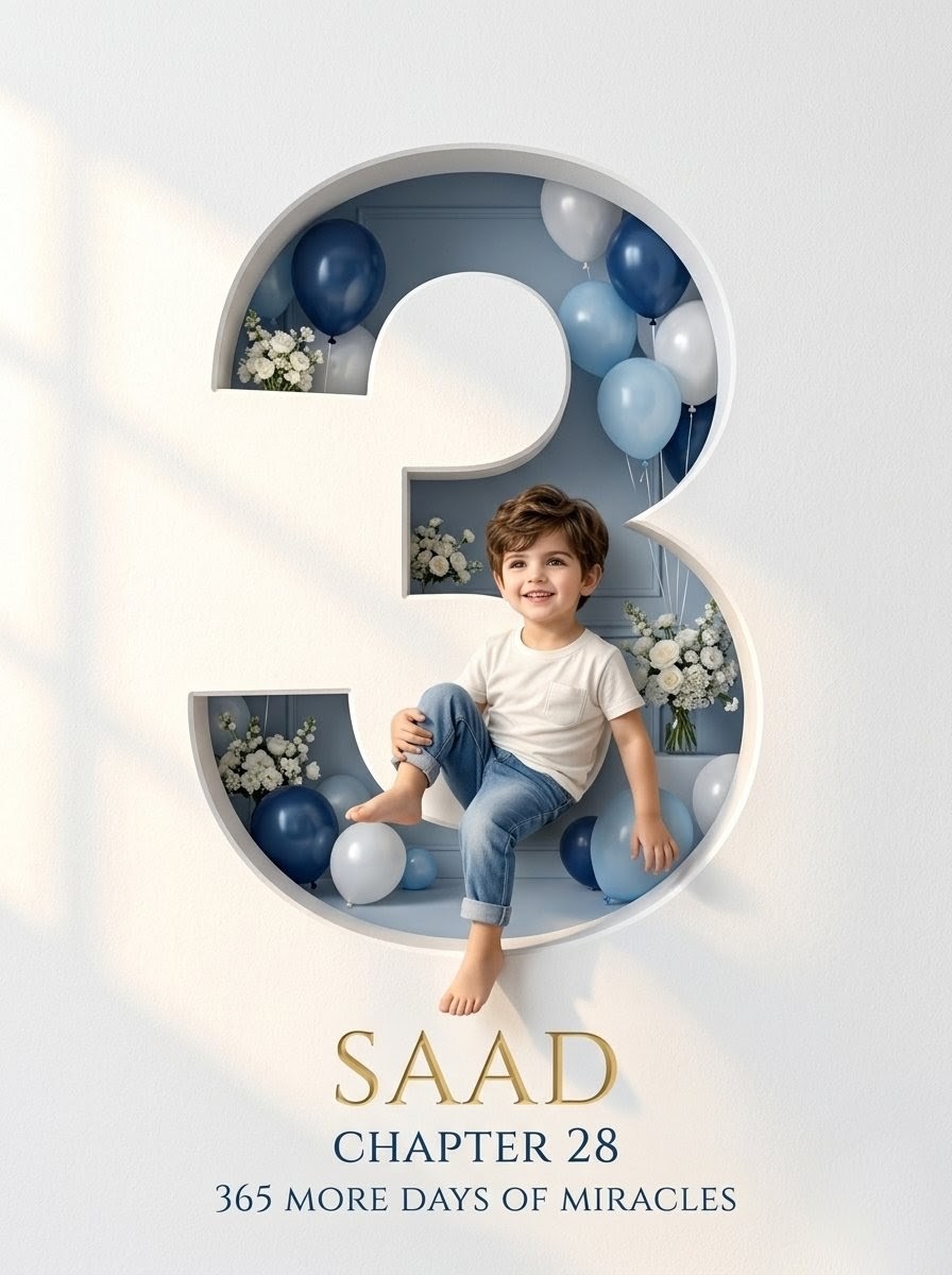 Luxury Number 3 Birthday Poster