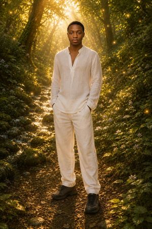 Magical Forest Full-Body Portrait AI image template preview
