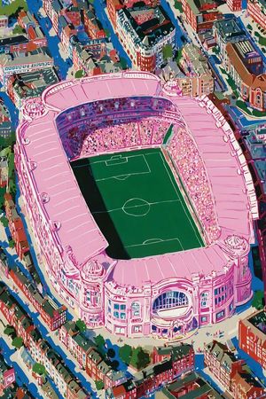 Dreamlike Football Surrealist Illustration AI image template preview