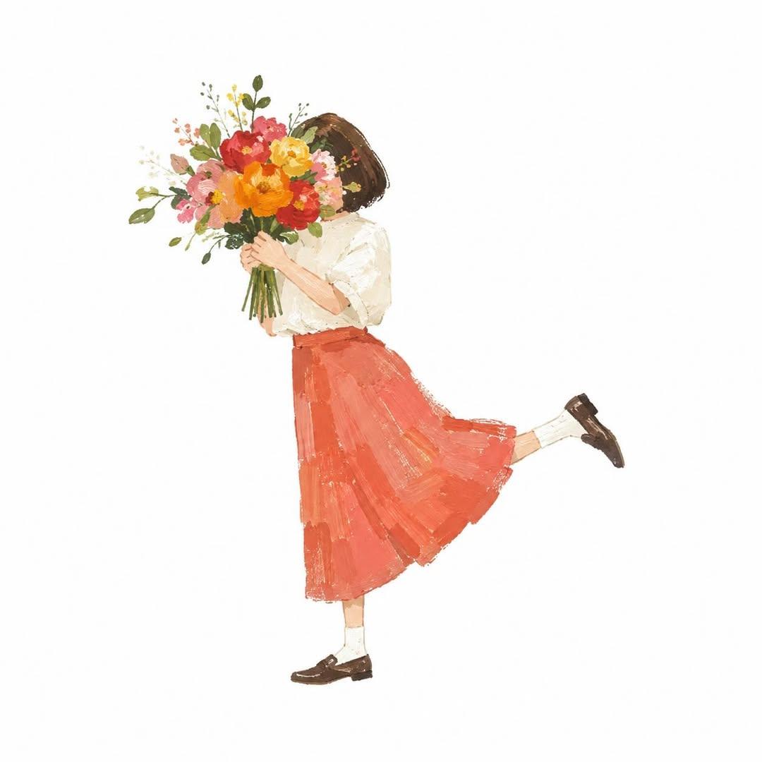 Gouache Style Playful Illustration