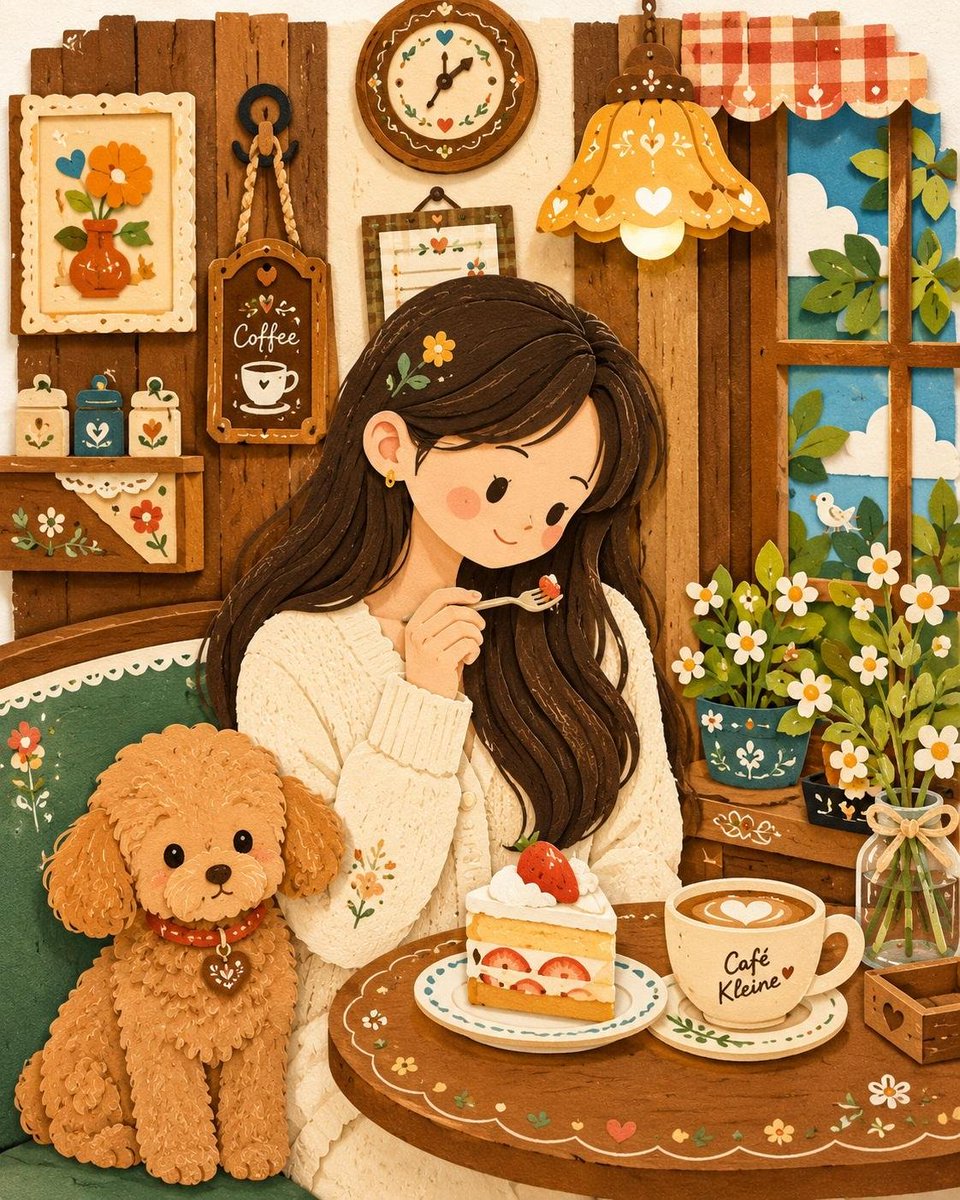 Decorative Folk Papercraft Illustration