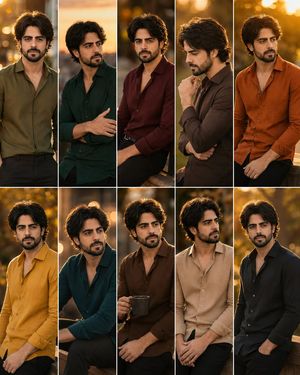 Deep Autumn Cinematic Portrait Series AI image template preview