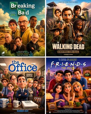 Pixar Style Reimagined Poster AI image template preview