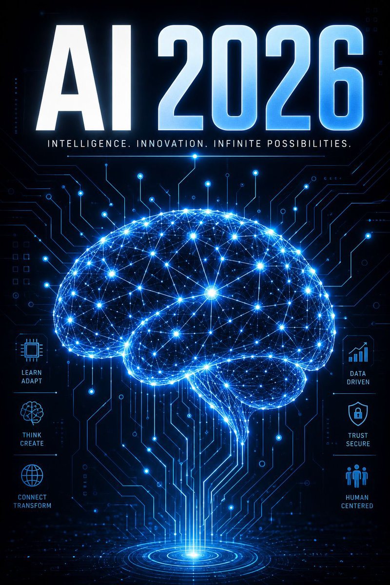 Futuristic AI 2026 Tech Poster