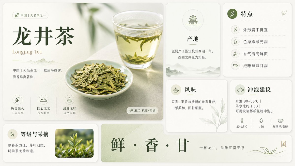 Longjing Tea Infographic Poster