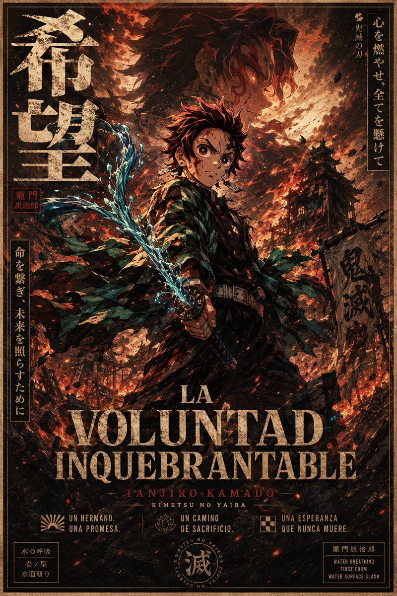 Dark Anime Demon Slayer Poster