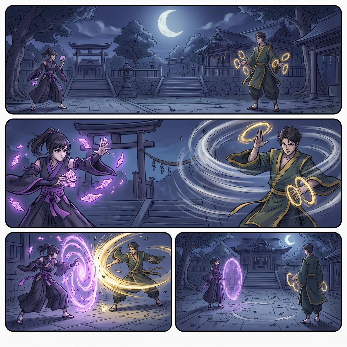 Moonlit Shrine Sorcerer Duel Comic