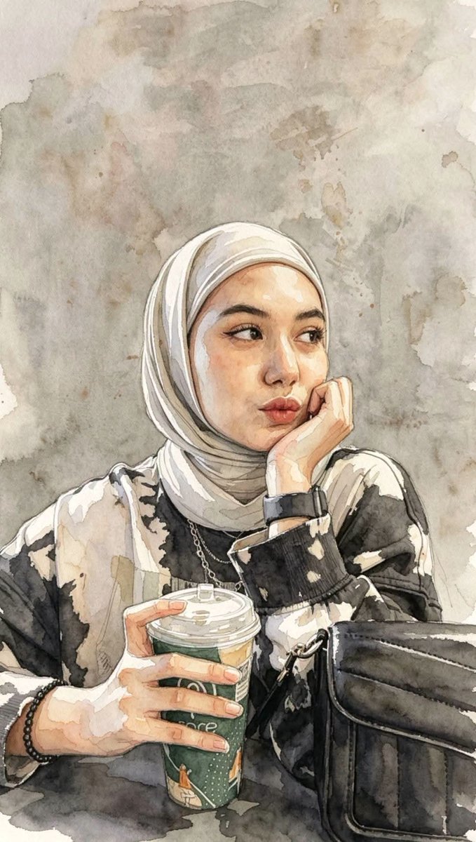 Masterpiece Watercolor Portrait Painting