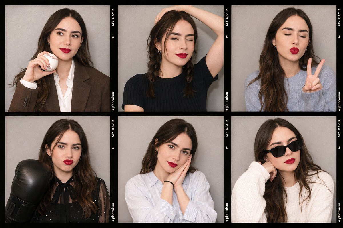 Korean Photo Booth Style Collage