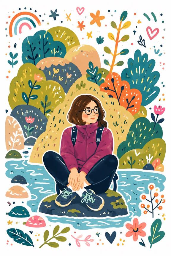 Folk Flat Doodle Illustration