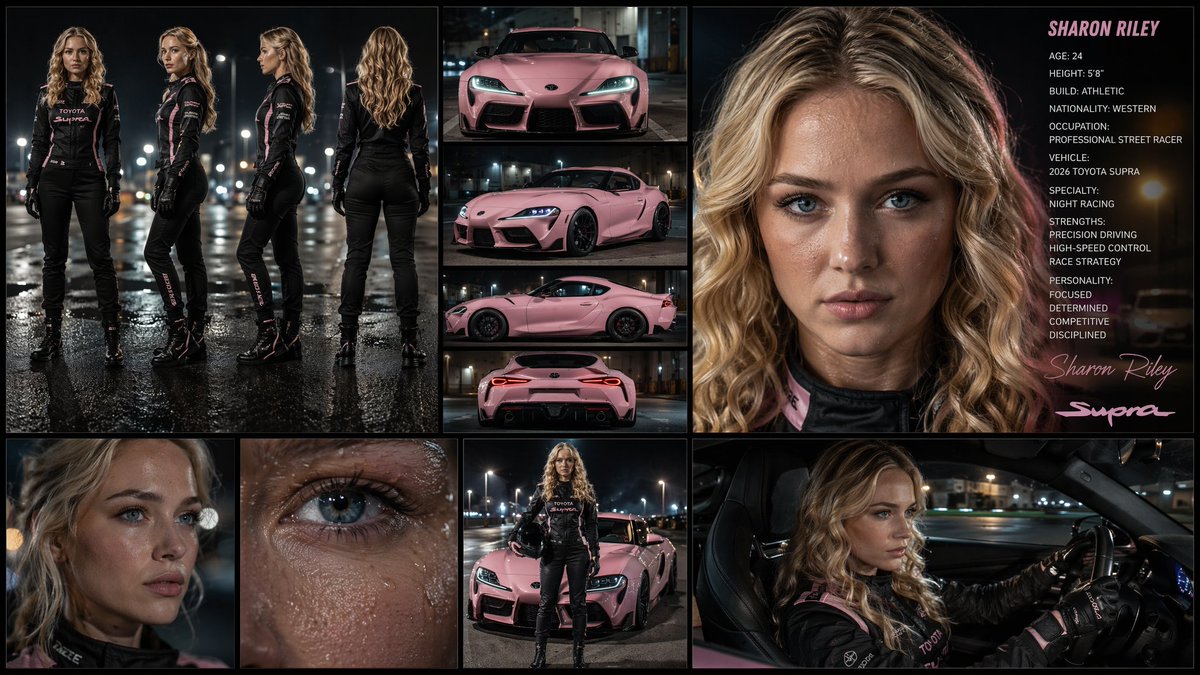 Female Street Racer Reference Sheet