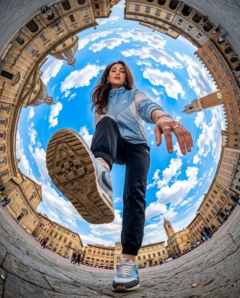 Fisheye Traveler Plaza Shot