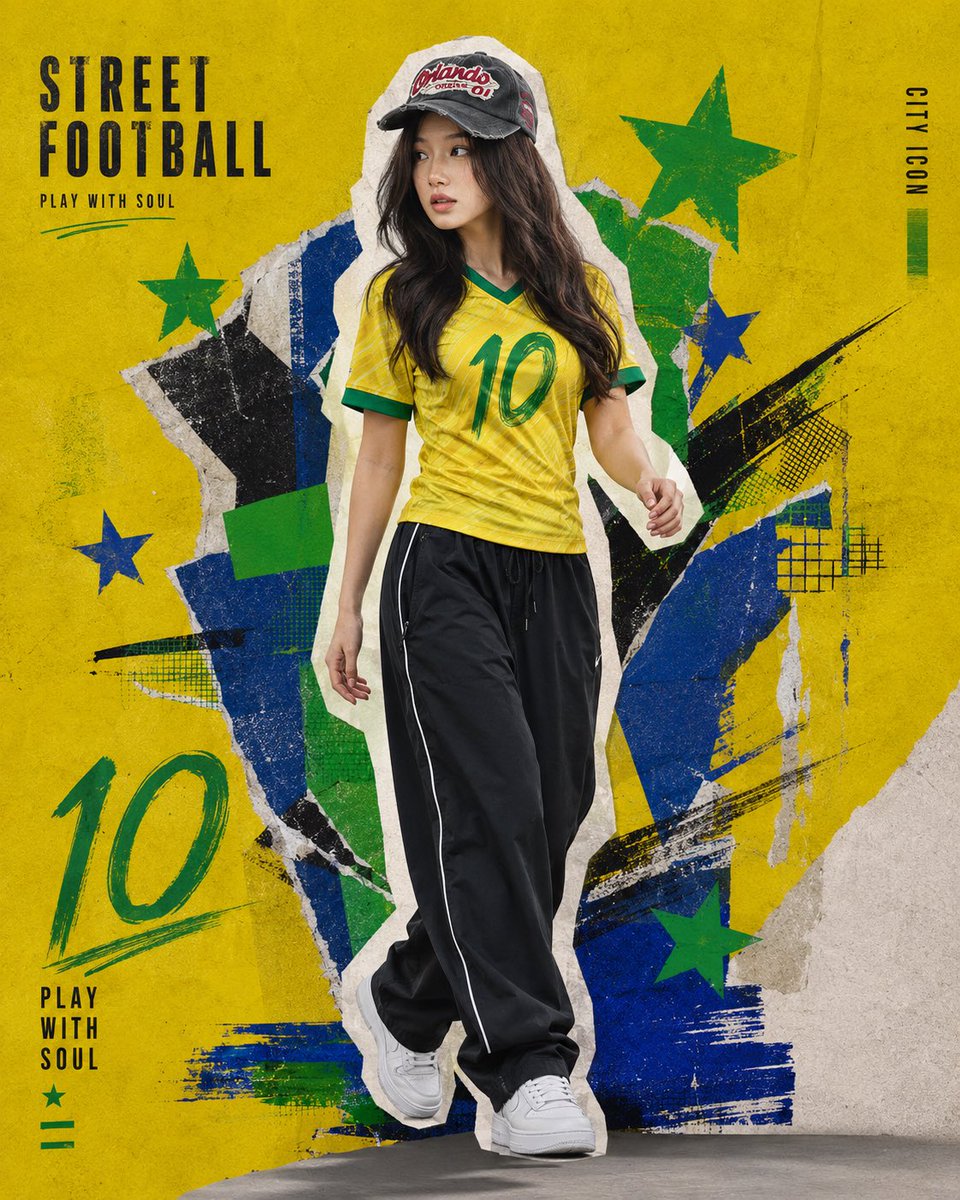 Street Football Collage Poster