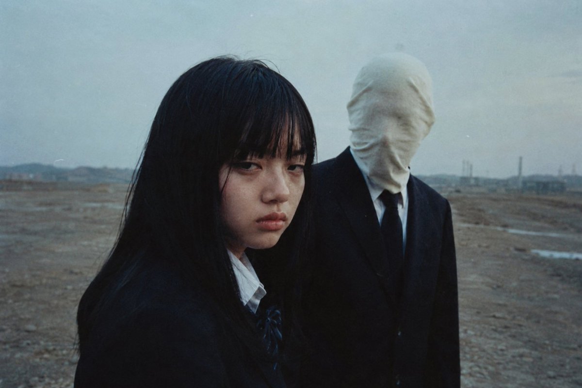 Anonymous Figures in Industrial Wasteland